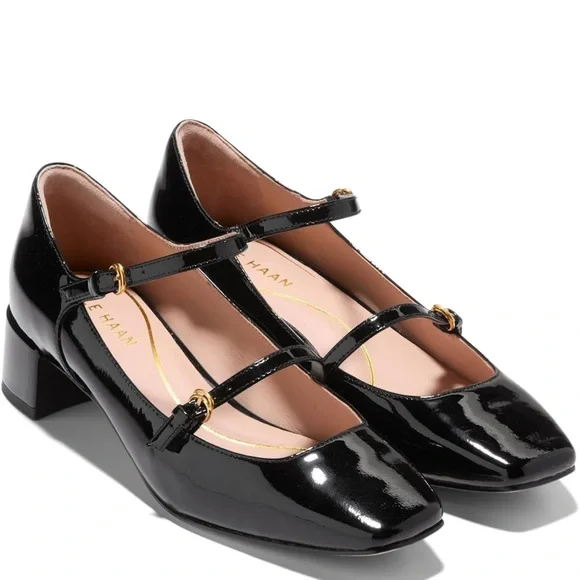 Cole Haan Black Patent Leather Mary Jane Flats - Picture 1 of 4